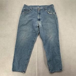 Vintage L.L. Bean Natural Fit Tapered‎ Blue Jeans Classic Heavy Denim 40X32